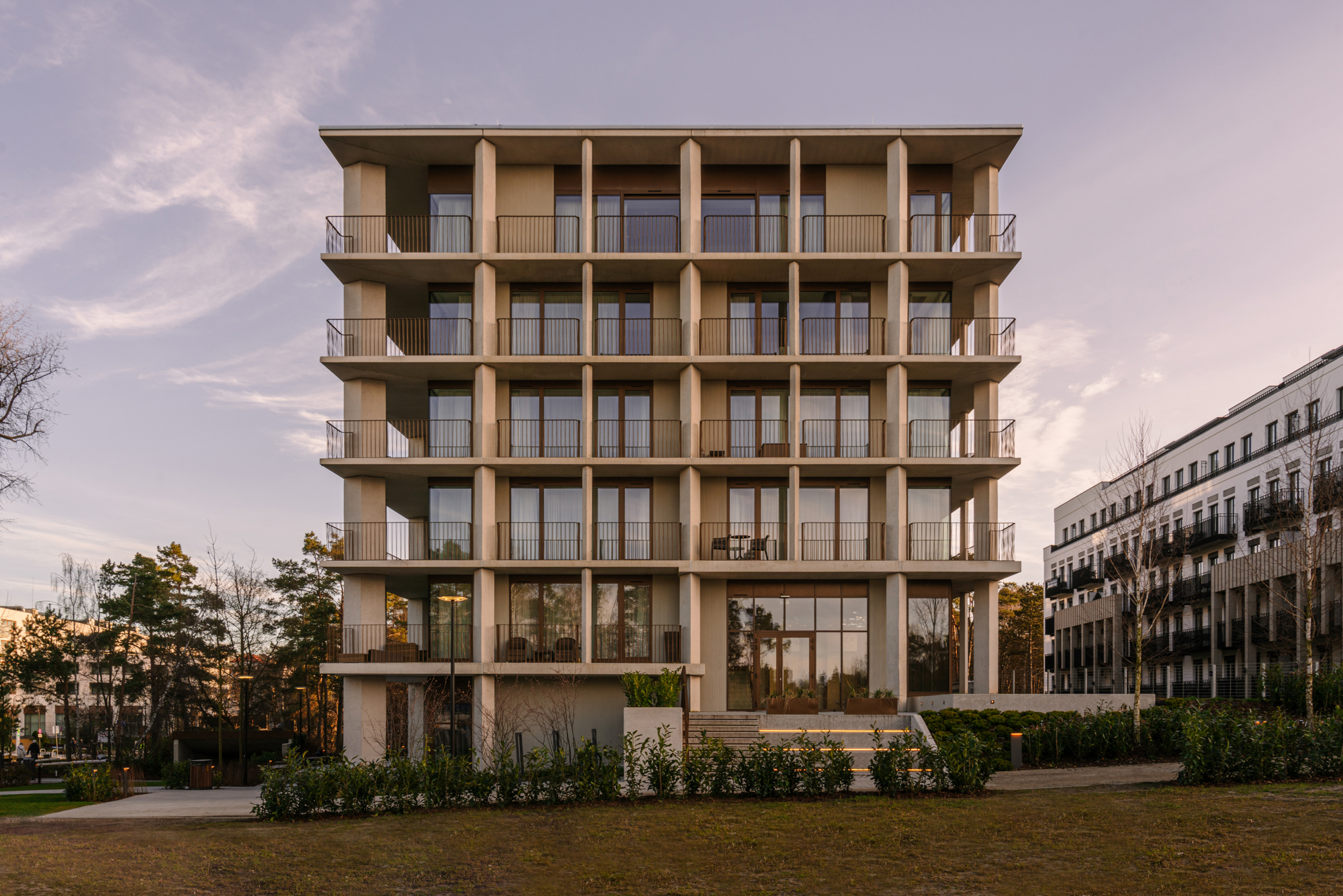Außenansicht der Apartmentanlage in Swinemünde